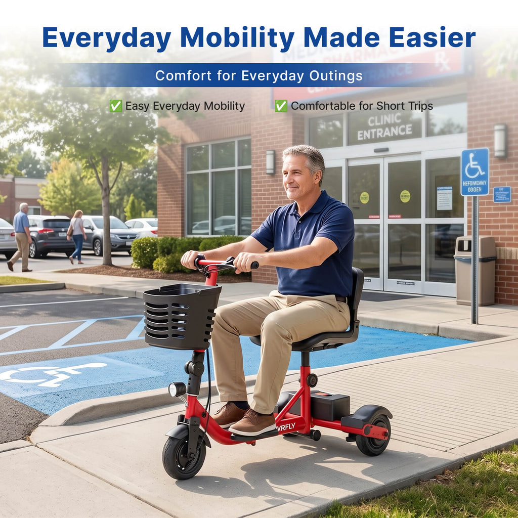 Hoverfly T3 3-wheel Foldable Mobility Scooter for Adults (👻Halloween Sale)