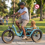 Hoverfly® ET1 Folding Electric Trike 15.5mph | 61 Miles Max Range ((👻Halloween Sale))